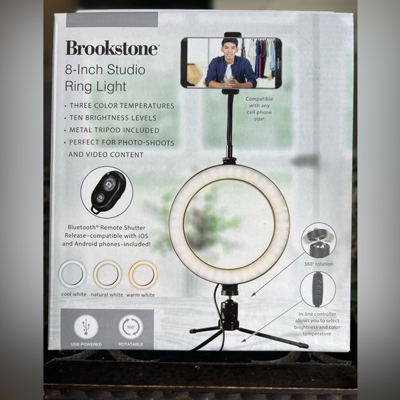 Brookstone Inch Studio Ring Light - Picture 1 of 2